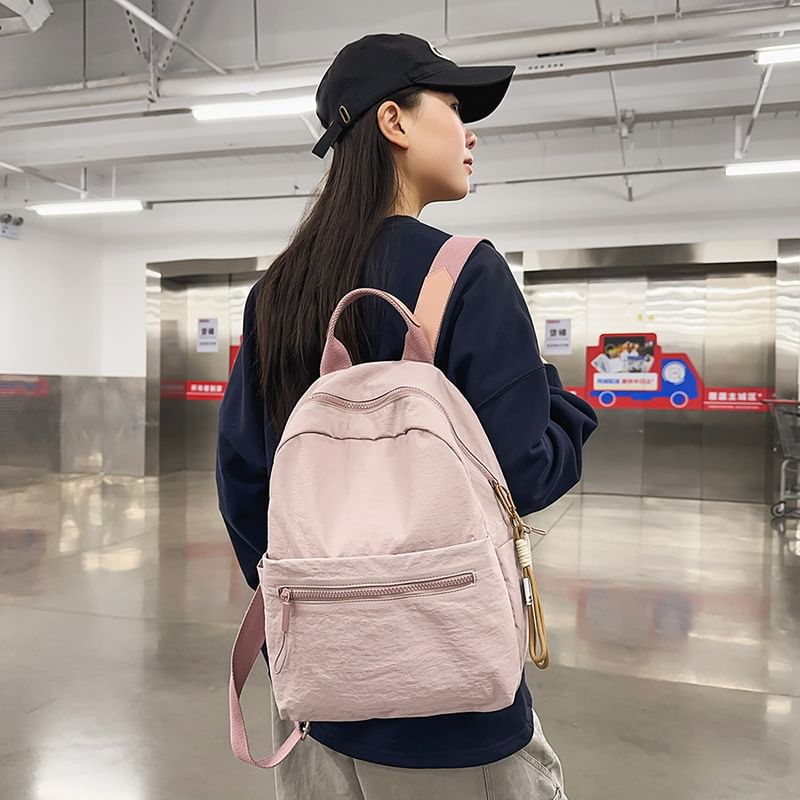 Backpack Set: Laptop + Bag Charm Nylon Plain