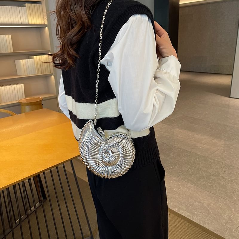 Bag Evening Strap Chain Shell