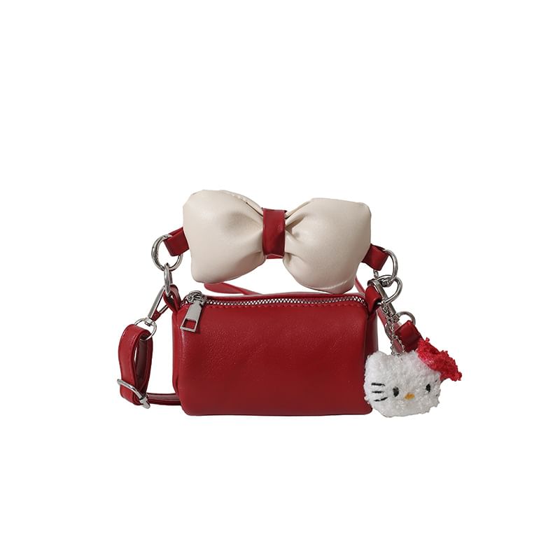 Cylinder Bag Accent Crossbody Bow