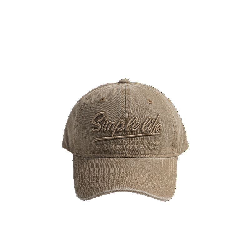 Washed Embroidered Letter Cap