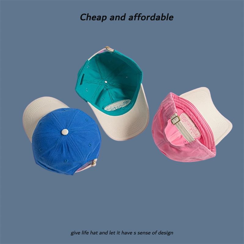 Embroidered Letter Two-Tone Cap