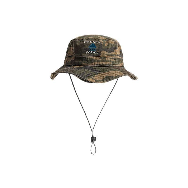 Camo Sun Print Drawstring Hat
