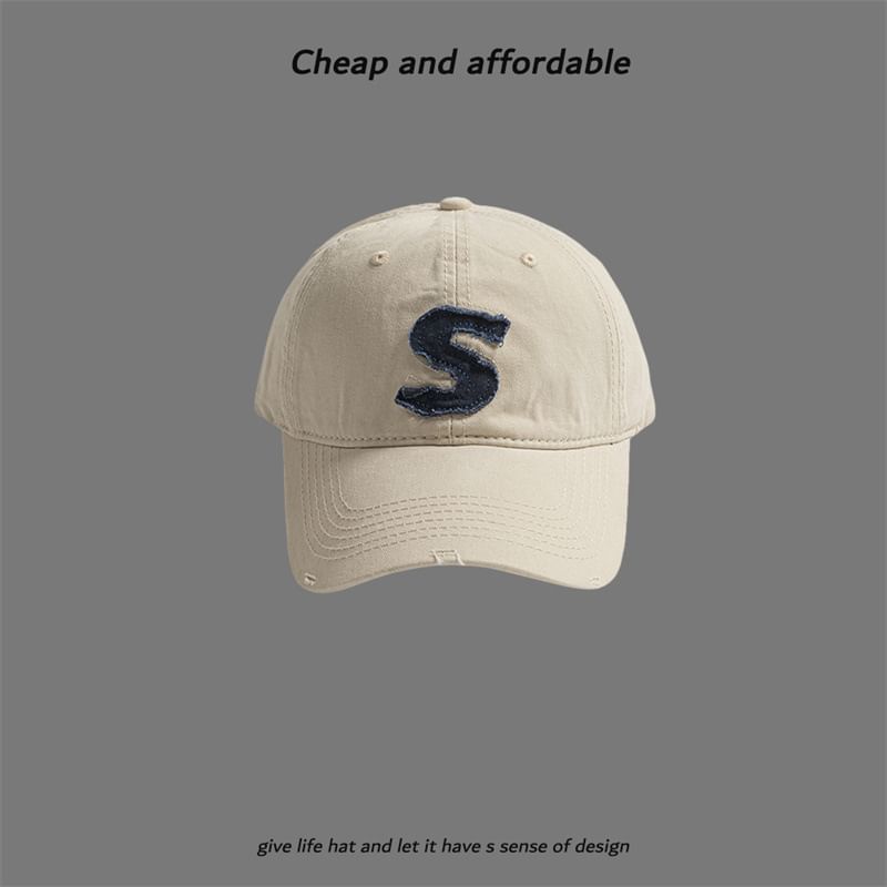 Applique Cap Letter Distressed