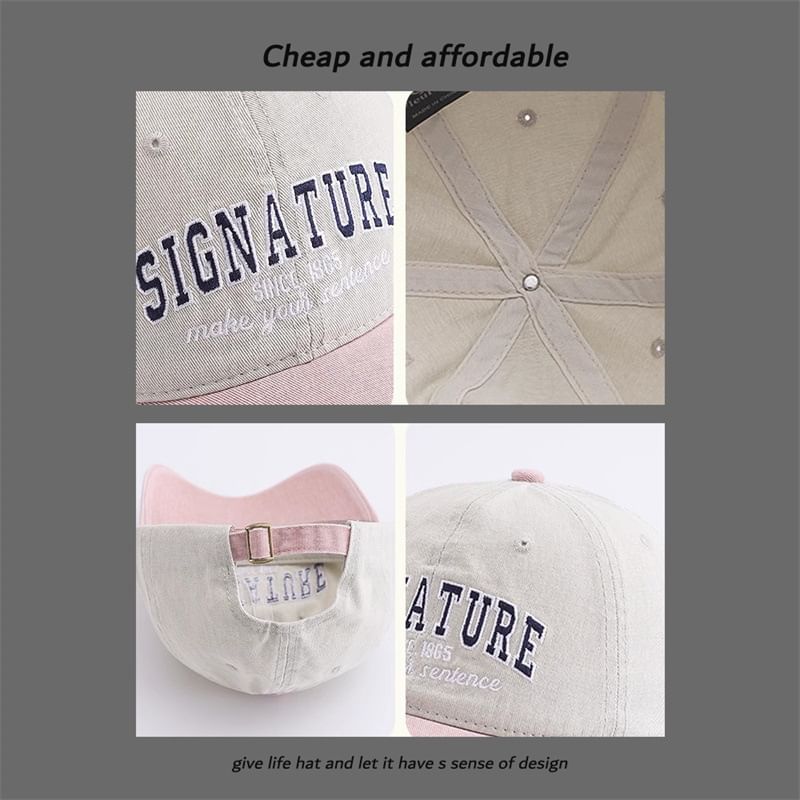 Letter Cap Embroidered Two-Tone