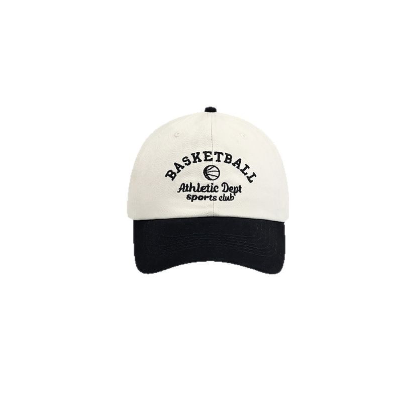 Letter Embroidered Cap Two-Tone