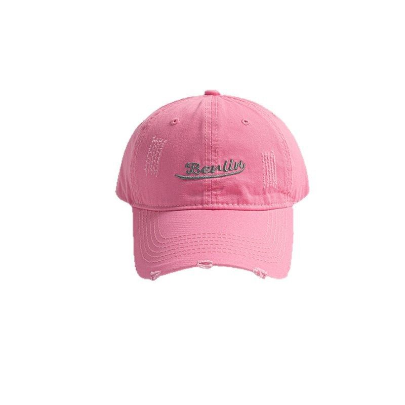 Cap Embroidered Letter Distressed