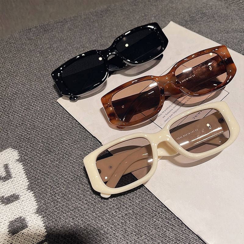 Cross Frame Square Accent Sunglasses