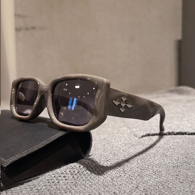 Cross Frame Square Accent Sunglasses