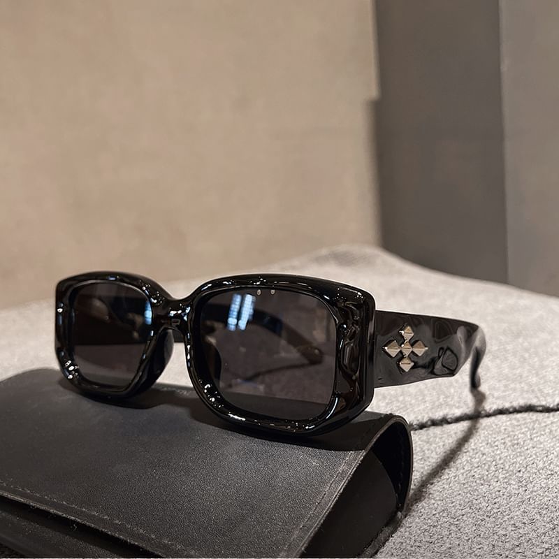 Cross Frame Square Accent Sunglasses