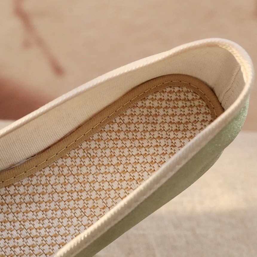 Floral Embroidered Panel Pumps