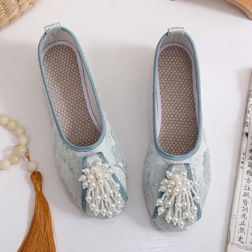 Beaded Embroidered Flats