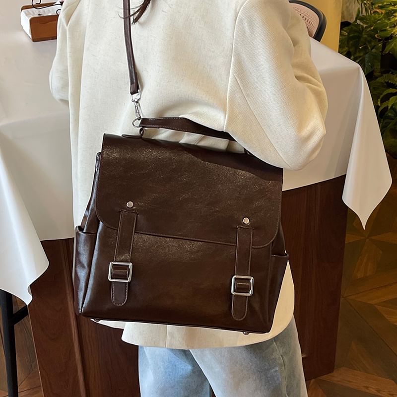 Leather Satchel Backpack Faux