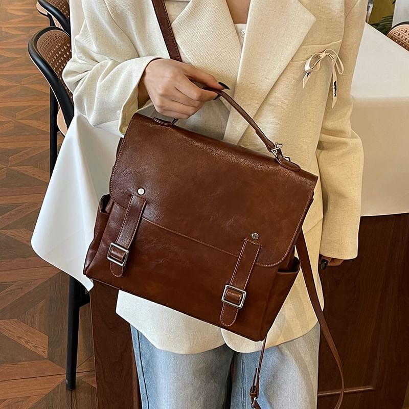 Leather Satchel Backpack Faux