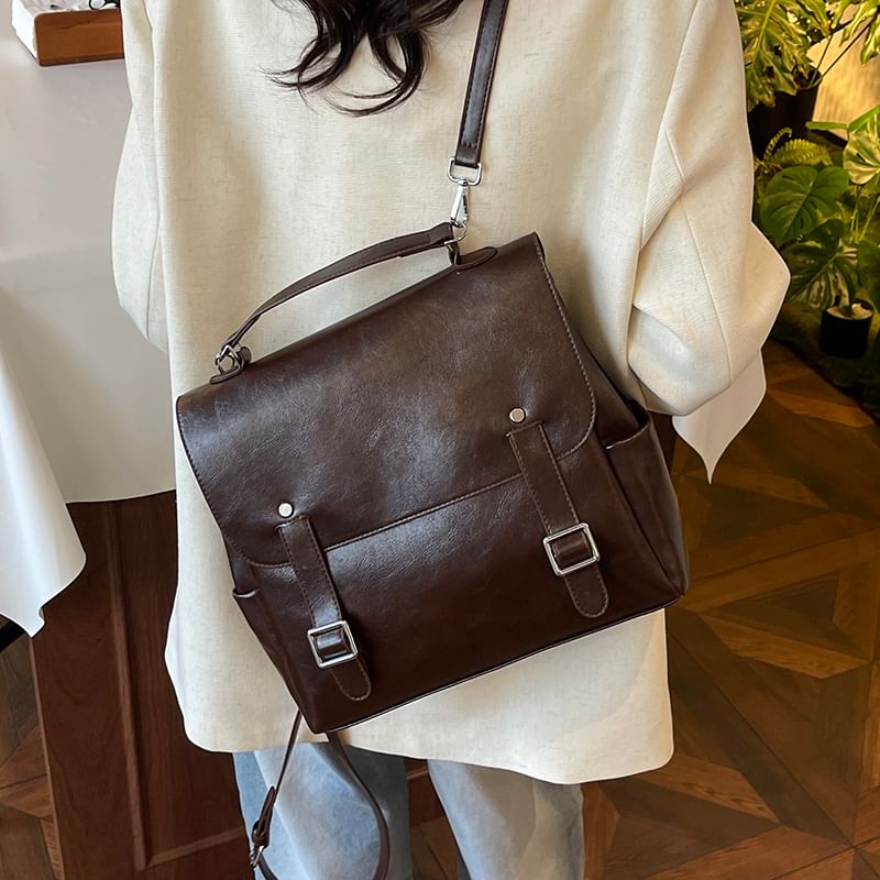 Leather Satchel Backpack Faux