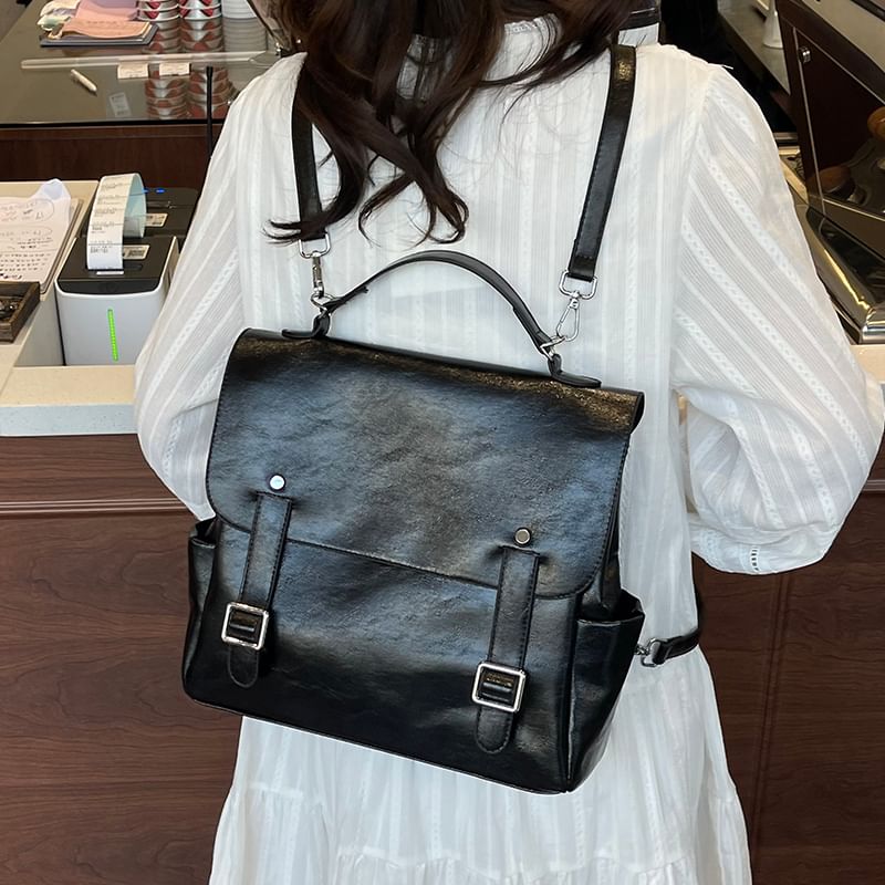 Leather Satchel Backpack Faux