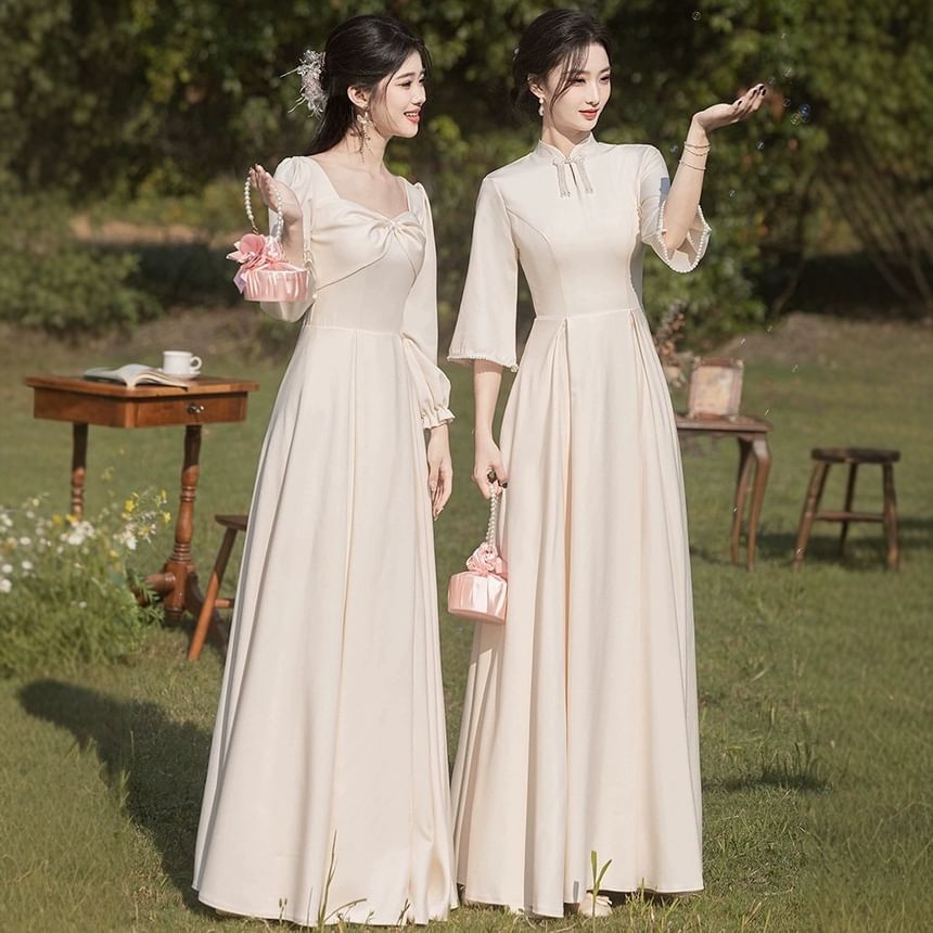 Designs) Evening Plain Bridesmaid (Various Gown