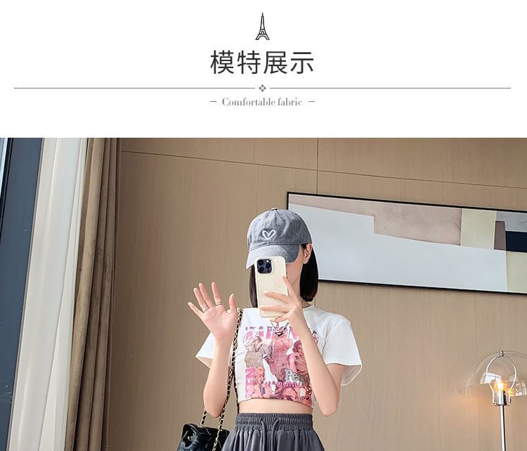 Leg Plain Shorts Waist Drawstring Wide