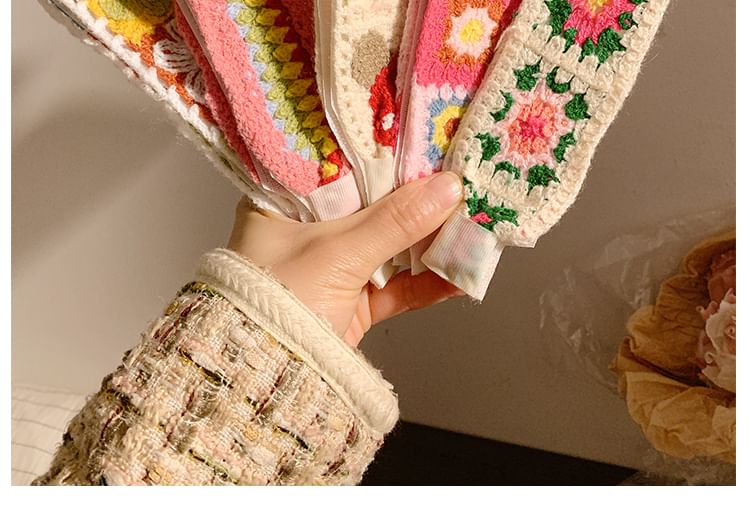 Crochet Wide Patterned Headband