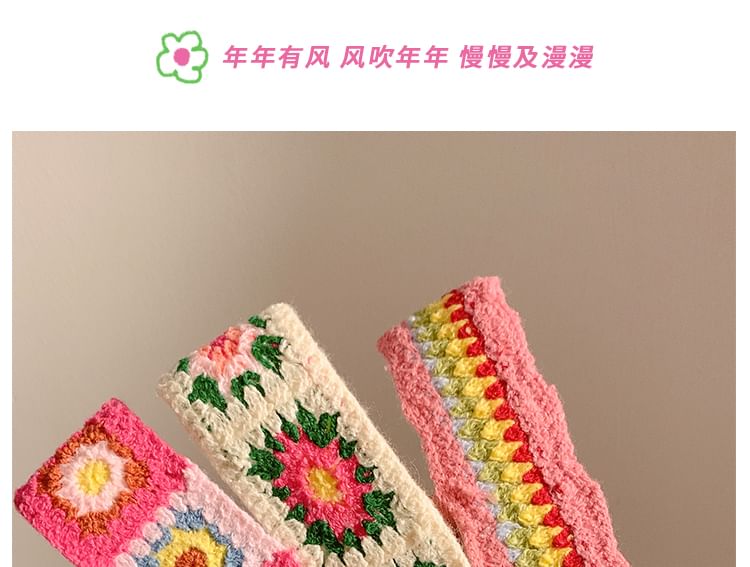 Crochet Wide Patterned Headband