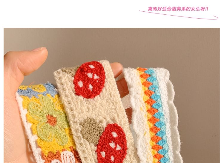 Crochet Wide Patterned Headband