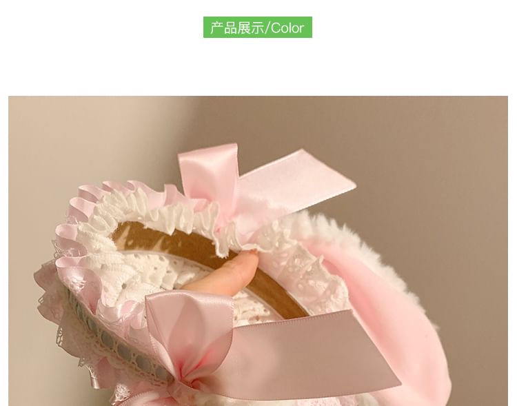 Ruffle Headband Ear Bunny Bow