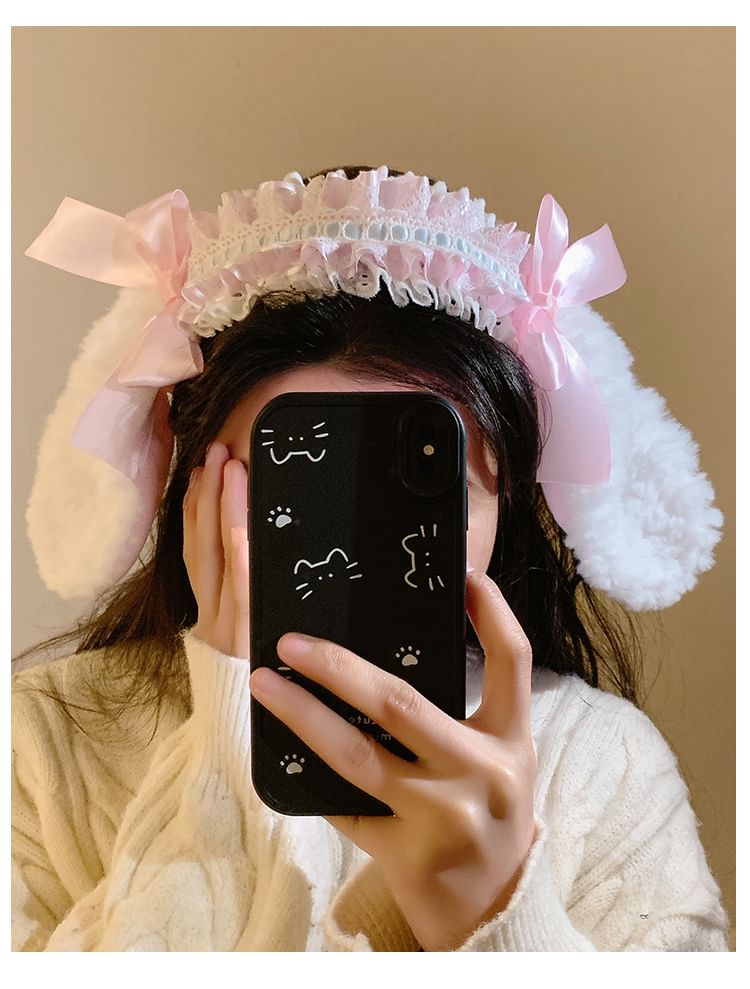 Ruffle Headband Ear Bunny Bow
