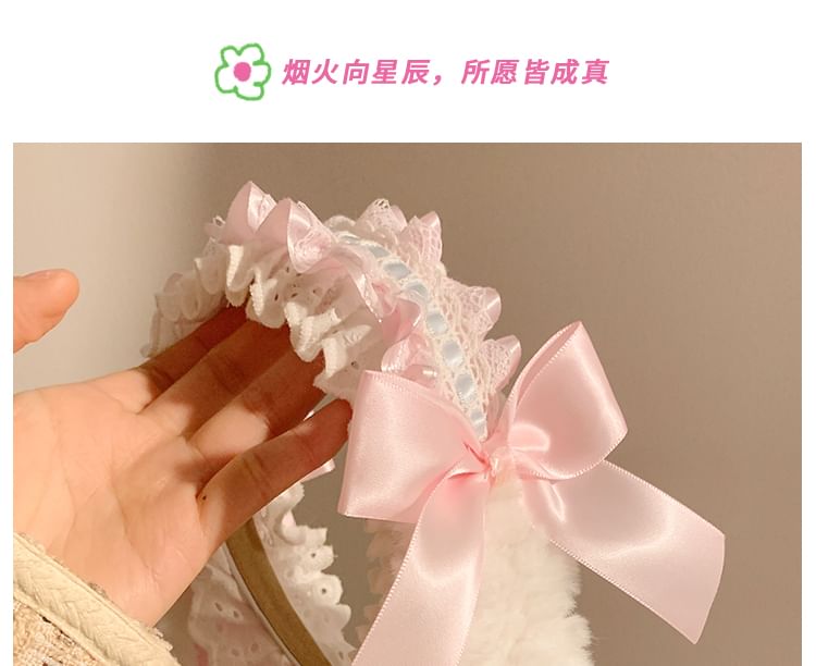Ruffle Headband Ear Bunny Bow