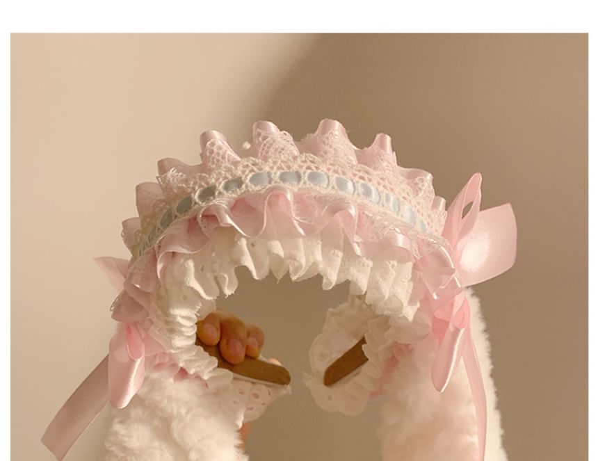Ruffle Headband Ear Bunny Bow