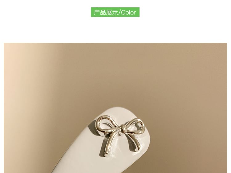 Hair Leather Bow Faux Clip