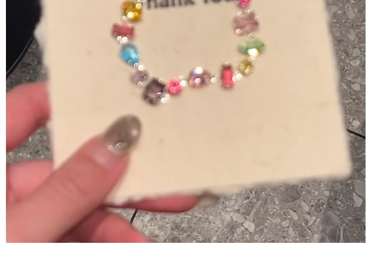 Rhinestone Geometric Bracelet