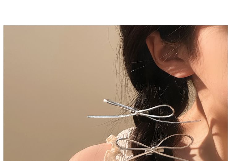 Metallic Hair Bow Clip Set