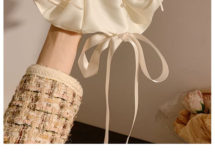 Scrunchie Plain Bow Satin