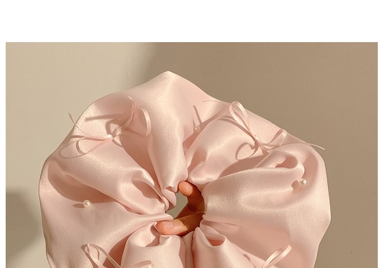 Scrunchie Plain Bow Satin