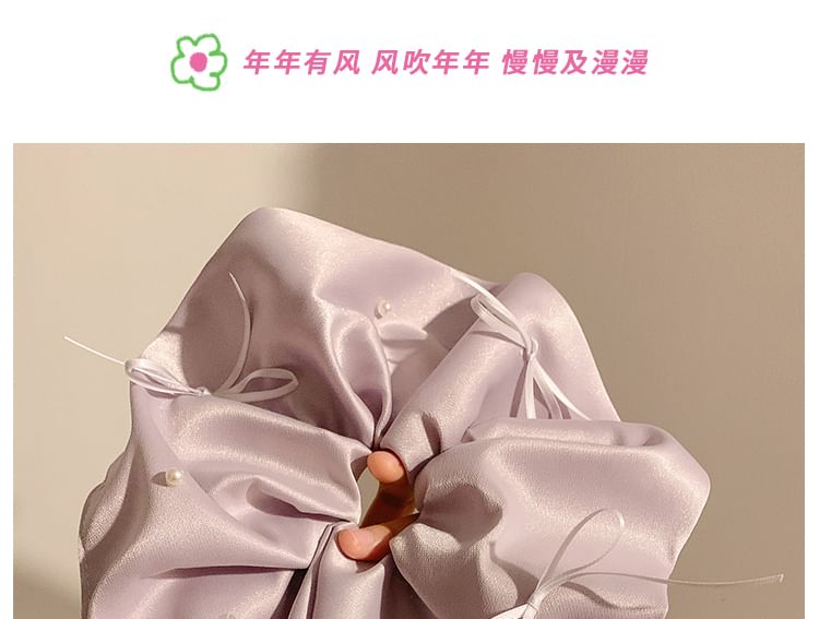 Scrunchie Plain Bow Satin