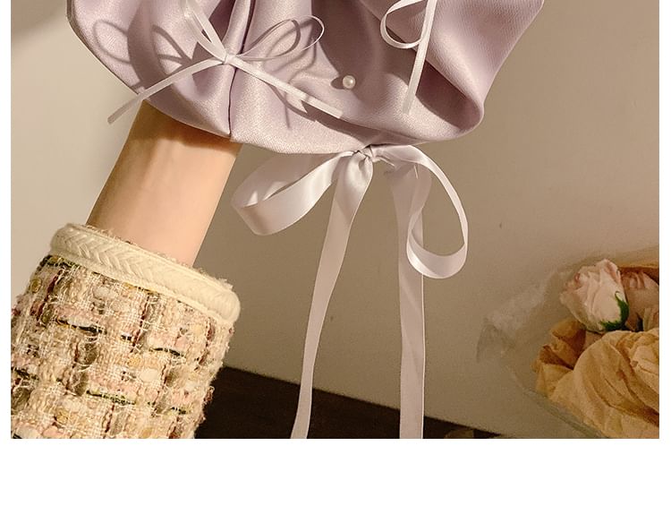 Scrunchie Plain Bow Satin