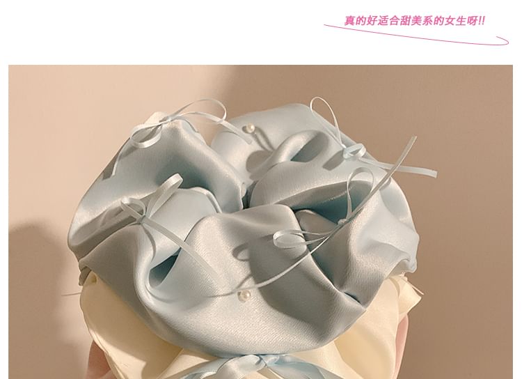 Scrunchie Plain Bow Satin