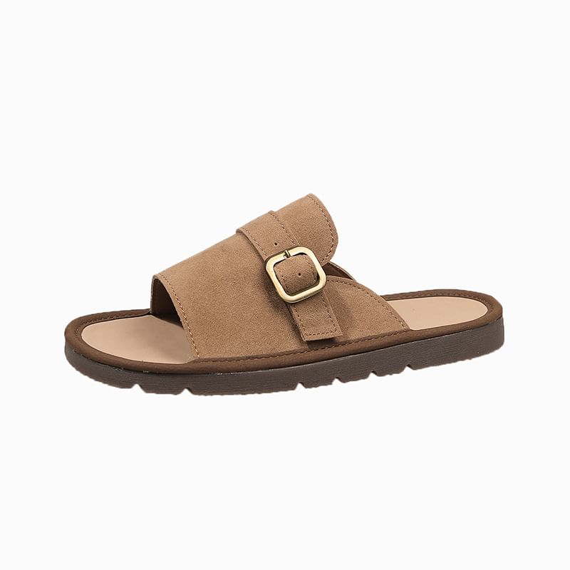 Sandals Plain Slide Buckled