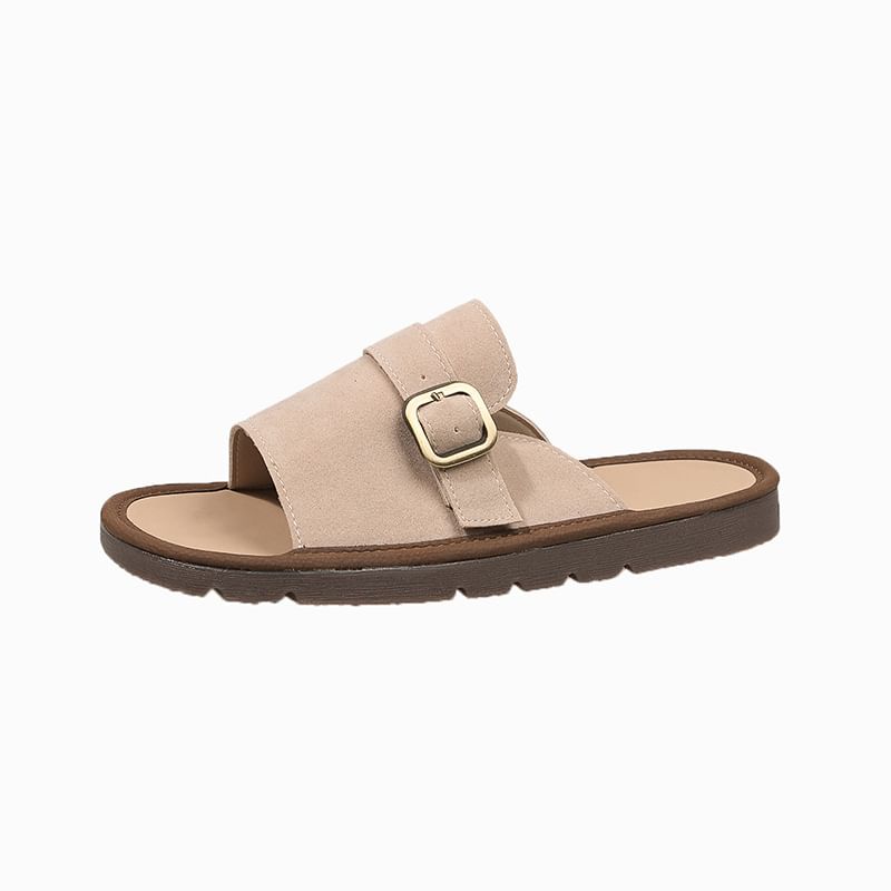 Sandals Plain Slide Buckled