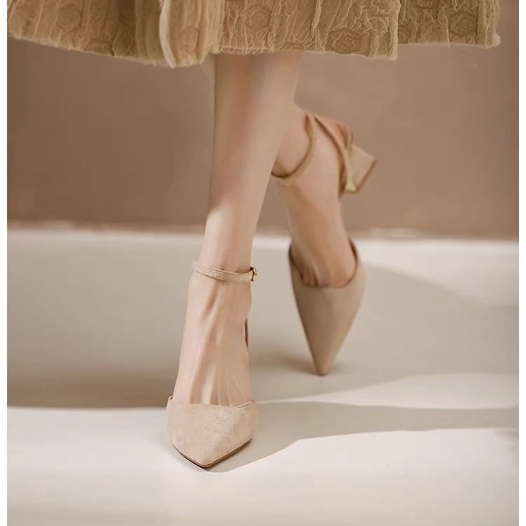 Heel Toe Stiletto Slingback Sandals Pointed