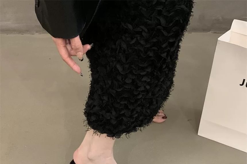 Slide Sandals High Toe Heel Pointed