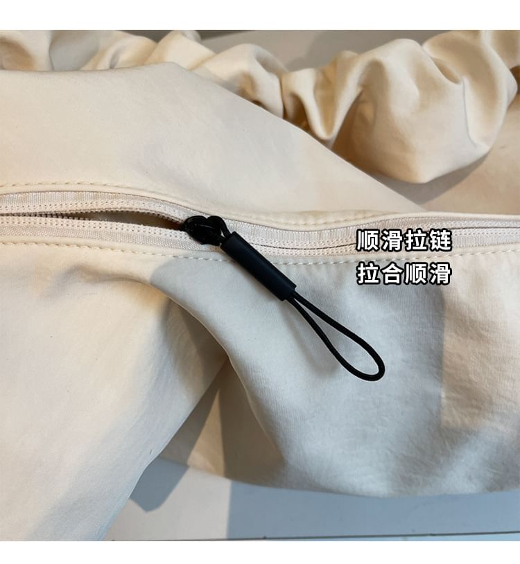 Plain Bag Tote Ruched