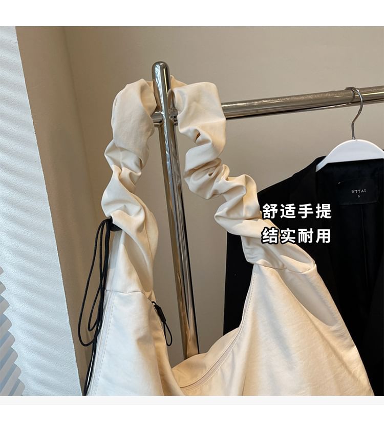 Plain Bag Tote Ruched