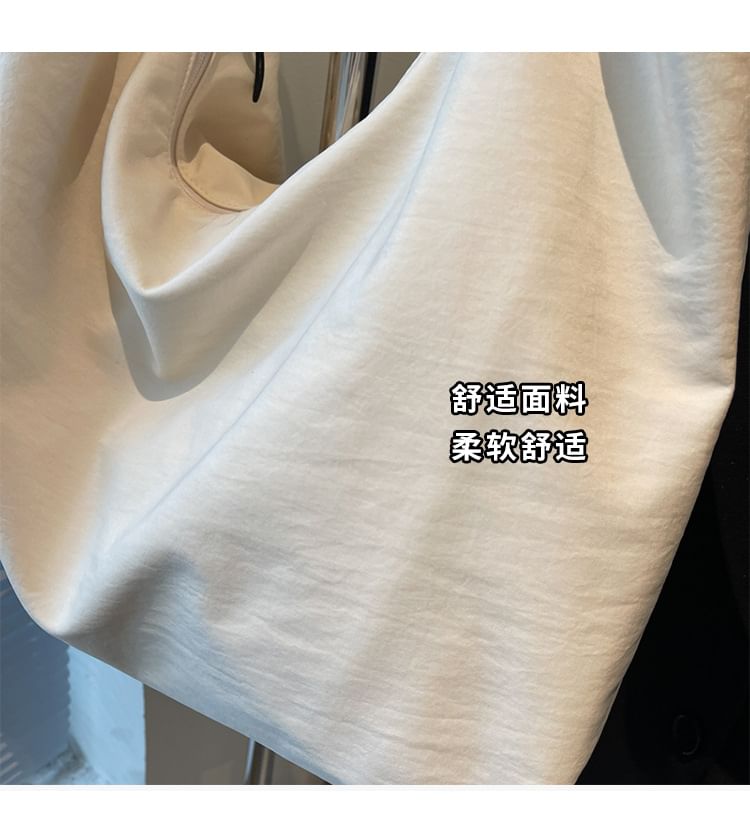 Plain Bag Tote Ruched