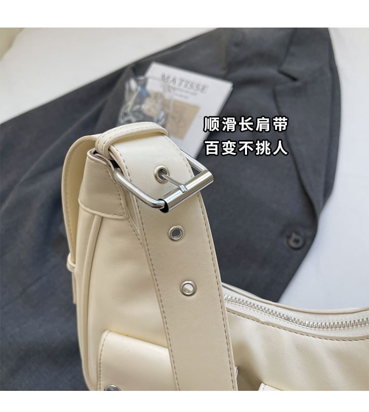 Multi-Pocket Bag Faux Leather Shoulder