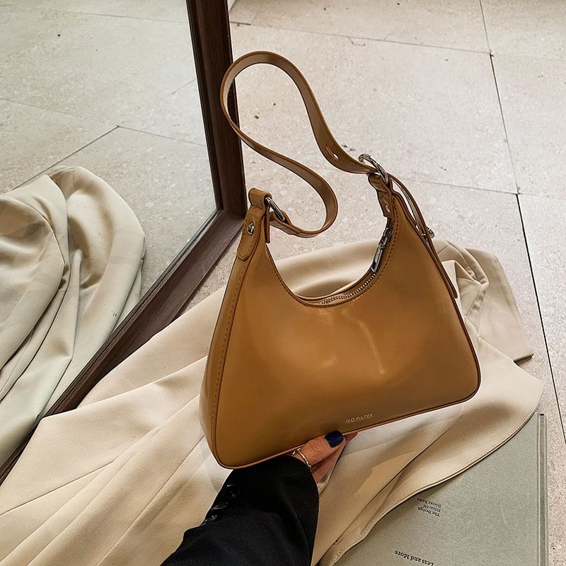 Lettering Faux Tote Leather Bag