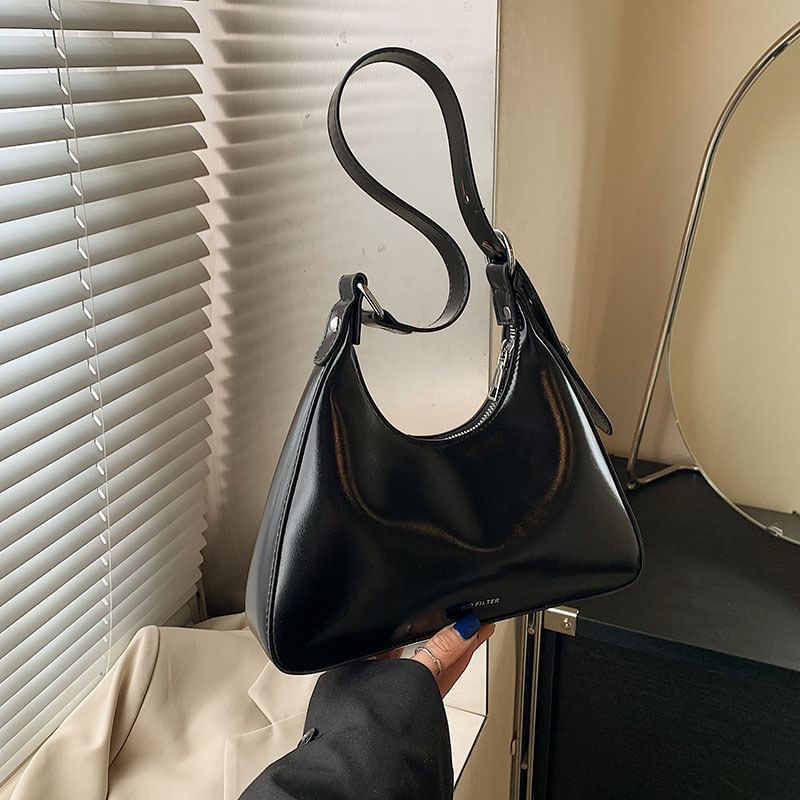 Lettering Faux Tote Leather Bag