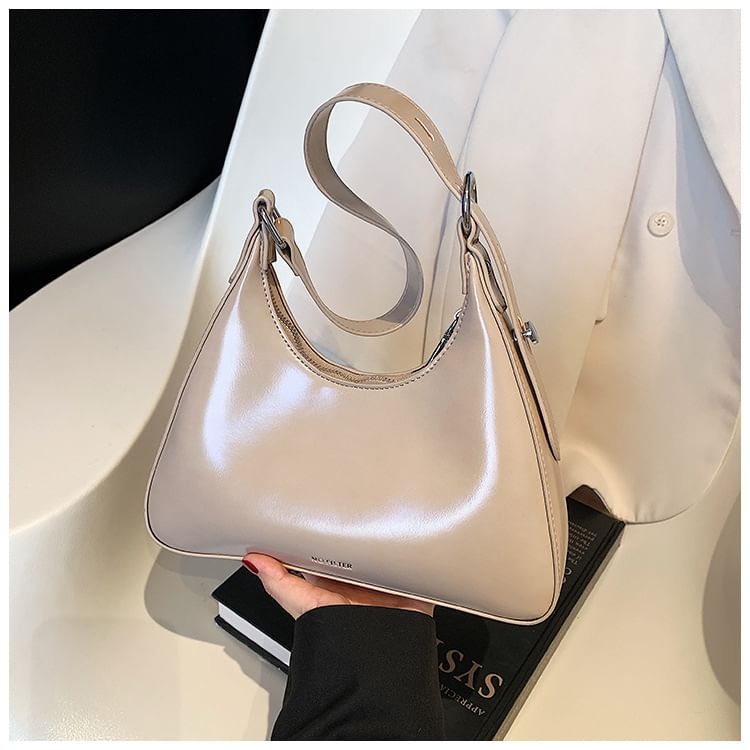 Lettering Faux Tote Leather Bag