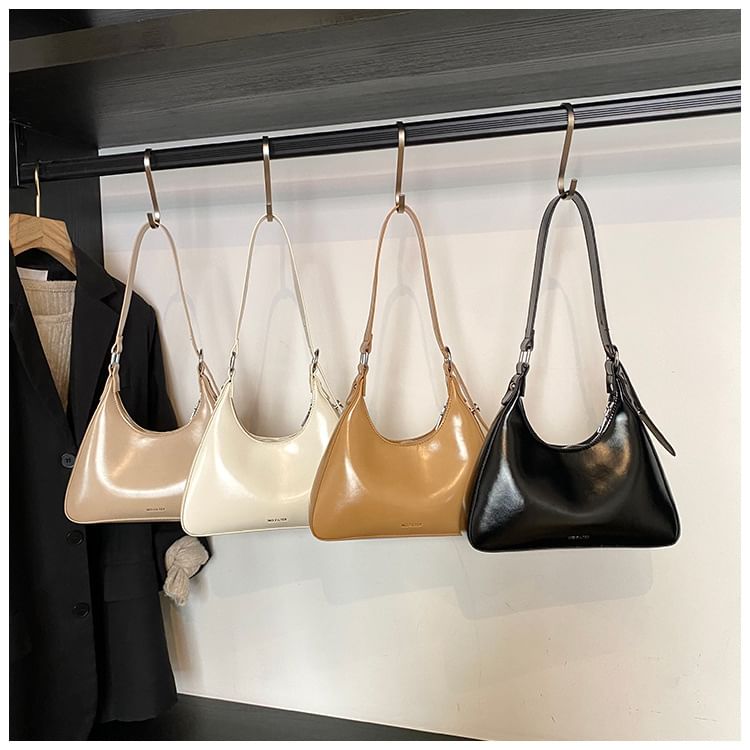 Lettering Faux Tote Leather Bag