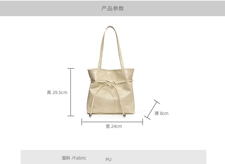 Leather Bag Tote Faux Knot