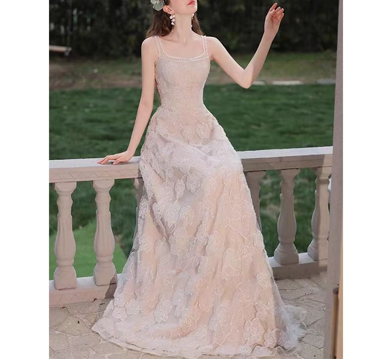 Sleeveless Neck Gown Plain Wedding A-Line Jacquard Square